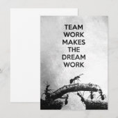 チームワークが夢を実現する 成功の名言 招待状 (正面/裏面)