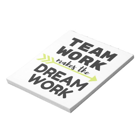 チームワークが夢を実現 ノートパッド (回転)