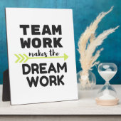 チームワークが夢を実現 フォトプラーク (側面)