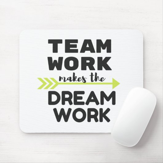 チームワークが夢を実現 マウスパッド (マウス)