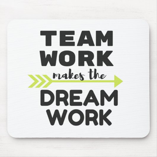 チームワークが夢を実現 マウスパッド (正面)