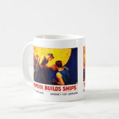 チームワークが船を建造 コーヒーマグカップ (正面左)