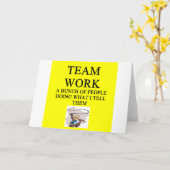 チームワークのジョーク カード (黄色い花)