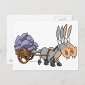 チームワークのロバのミューターン ポストカード (正面/裏面)