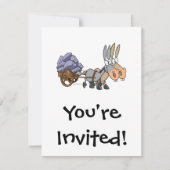 チームワークのロバのミューターン 招待状 (正面)