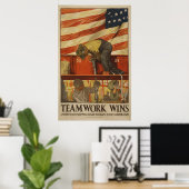 チームワークの勝利 ポスター (ホームオフィス)