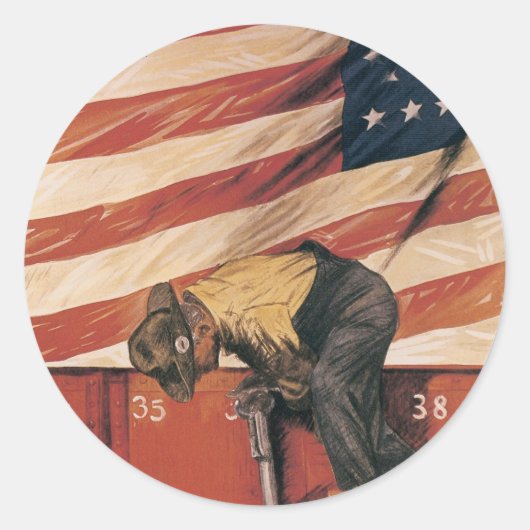 チームワークの勝利 ラウンドシール (正面)