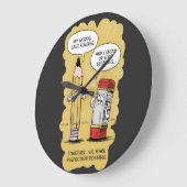 チームワークの勝利 ラージ壁時計 (傾斜)