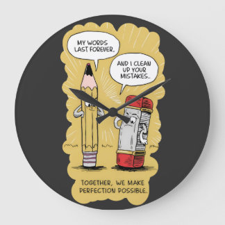 チームワークの勝利 ラージ壁時計