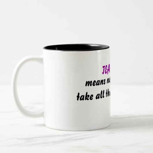 チームワークの定義 ツートーンマグカップ (左)