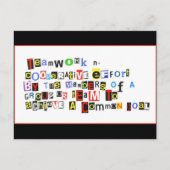 チームワークの定義 ポストカード (正面)