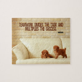 「チームワークの成功」感動的引用文 ジグソーパズル