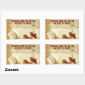 「チームワークの成功」感動的引用文 長方形シール (シート)