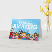 チームワークの挨拶状を驚かせています カード (黄色い花)