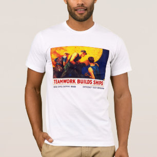 チームワークの造りの船 Tシャツ