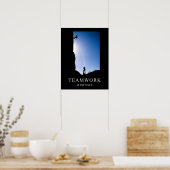 チームワークは忍耐ポやる気を起こさせるスタ ポスター (キッチン)