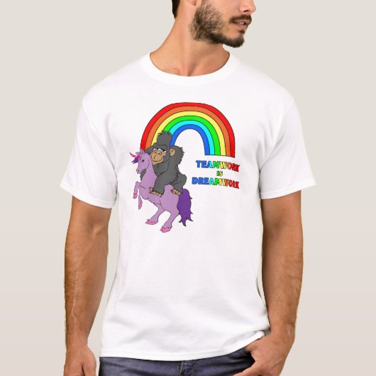 チームワークはDreamworkです Tシャツ (正面)