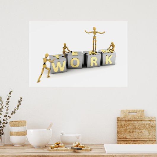 チームワークやる気を起こさせるポスター ポスター (キッチン)