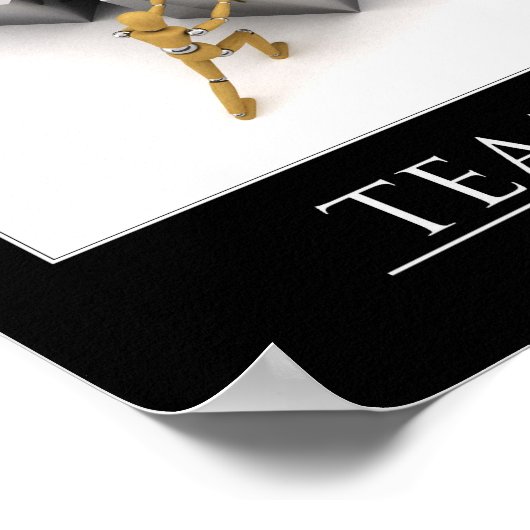 チームワークやる気を起こさせるポスター ポスター (角)