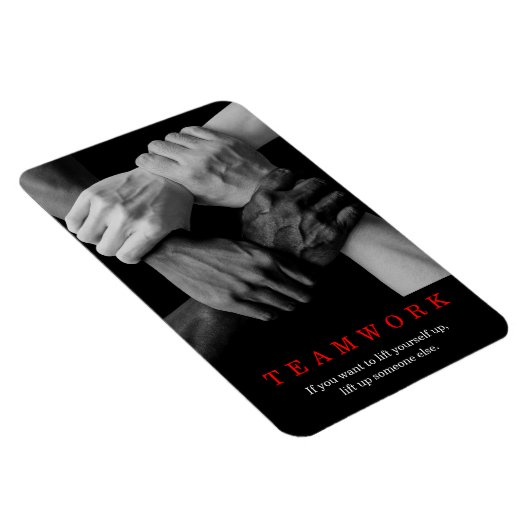 チームワークやる気を起こさせる感動的引用文手 マグネット (右側)