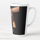 チームワークやる気を起こさせる感動的引用文 カフェラテマグ (右)