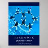 チームワークやる気を起こさせる感動的引用文 ポスター (正面)