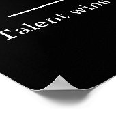 チームワークやる気を起こさせる感動的引用文 ポスター (角)