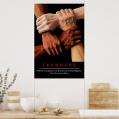 チームワークやる気を起こさせる感動的引用文 ポスター (キッチン)