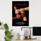 チームワークやる気を起こさせる感動的 ポスター (ホームオフィス)