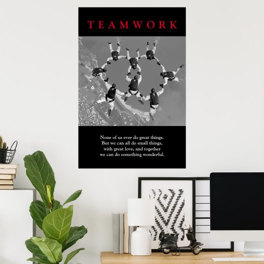 チームワークやる気を起こさせる感動的 ポスター (ホームオフィス)