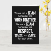 チームワークジョブ素晴らしスピリットチームプレーヤーギフトアイディア カード (黄色い花)