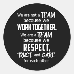 チームワークジョブ素晴らしスピリットチームプレーヤーギフトアイディア ラウンドシール