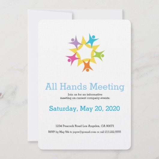 チームワークスターバスト招待状 招待状 (正面)