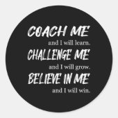 チームワークスピリットジョブチーム素晴らしプレーヤーギフトアイディア ラウンドシール (正面)