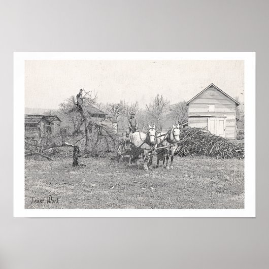 チームワークヴィンテージアートポスター ポスター (正面)