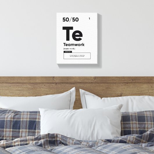 チームワーク定義 |やる気を起こさせる引用文ウォールアート キャンバスプリント (インサイチュ (寝室))