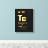 チームワーク定義 |やる気を起こさせる引用文ウォールアート キャンバスプリント (インサイチュ (ウッドフロア))