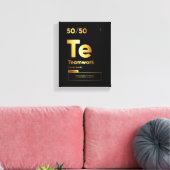 チームワーク定義 |やる気を起こさせる引用文ウォールアート キャンバスプリント (インサイチュ (リビング))