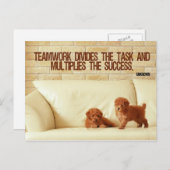 チームワーク感動的はがき ポストカード (正面/裏面)