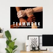 チームワーク感動的引用文やる気を起こさせる ポスター (ホームオフィス)