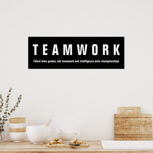チームワーク感動的引用文やる気を起こさせる ポスター (キッチン)