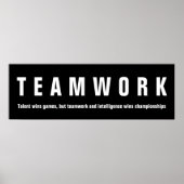 チームワーク感動的引用文やる気を起こさせる ポスター (正面)