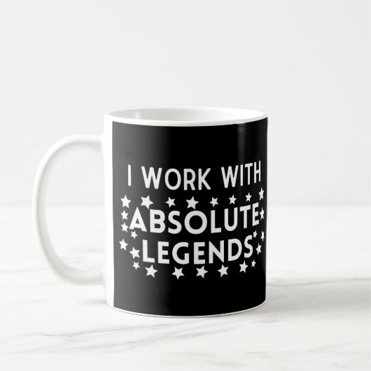 チームワーク絶対伝説を扱う コーヒーマグカップ (左)