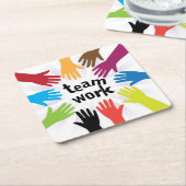 チームワーク スクエアペーパーコースター (アングル)