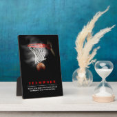 チームワーク バスケットボール モチベーション  インスピレーション フォトプラーク (側面)