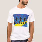 チームワーク・団結・手をつなぐ人々 Tシャツ (正面)