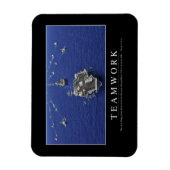 チームワーク：感動的引用文 マグネット (縦)