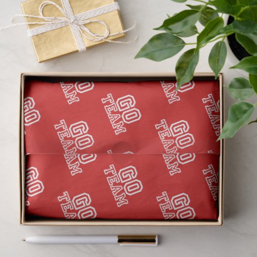 チームワードアートを赤で表示 薄葉紙 (ギフト)