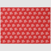 チームワードアートを赤で表示 薄葉紙 (正面)