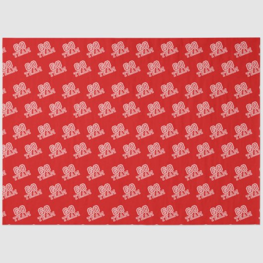 チームワードアートを赤で表示 薄葉紙 (正面)